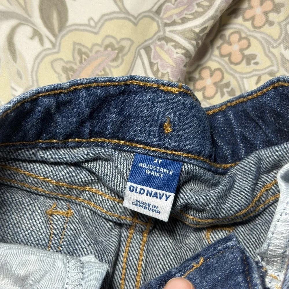 Old Navy Skirt Kids 3T Medium Wash Jean Skirt Denim Mini Adjustable Waist